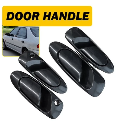 Manija de puerta exterior izquierda+derecha 4 piezas para Honda Civic 1992-95 CX 94-97 del Sol Foto 1 de 4