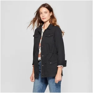 A New Day Military Utility Jacke Damen Gr. XS schwarz Reißverschluss & Druckknopfverschluss - Bild 1 von 12