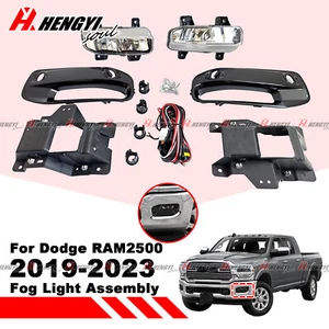 For Dodge Ram 2500 3500 2019-2021 LED Bumper Fog Light Lamp w/ Bracket Wires Kit - Picture 1 of 3
