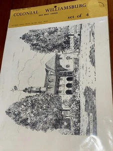 Set Of 4 Pen & Ink Colonial Williamsburg Prints, NEW - Picture 1 of 8