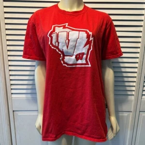 Camiseta para hombre Gildan talla L roja Wisconsin Badgers - Imagen 1 de 6