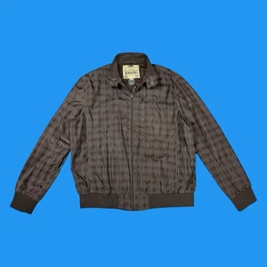 American Rag Mens Size XL Full Zip Mesh Lined Plaid Brown Jacket - Picture 1 of 14