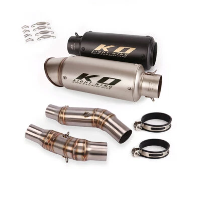 For Kawasaki Z1000 Ninja 1000 2010-2023 Exhaust Tip Motorcycle 51mm Muffler Pipe - Image 1 of 4