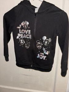 Disney 100 Black Hoodie Size6-6x - Picture 1 of 2