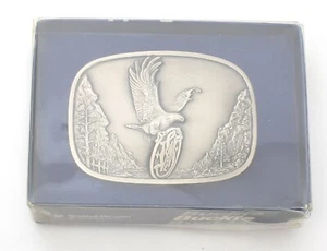 Hebilla de cinturón SMITH WESSON antigua modelo plateado # 678 tradiciones americanas - Imagen 1 de 1