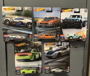 Hot Wheels Premium 2022 Car Culture American Scene Full Set Of 5 Corvette Tesla - Picture 1 of 10