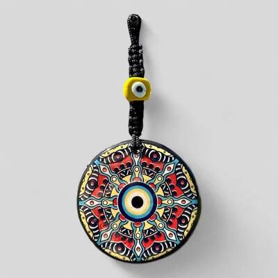 Wandbehang Keramik Evil Eye Nazar Boncuk Mal De Ojo, Modern Boho Style Home De - Bild 1 von 2