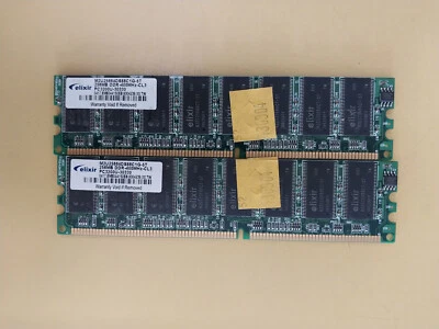 2 x Elixir 256Mb DDR400 memory Modules - Tested Working - See Description - image 1 of 2