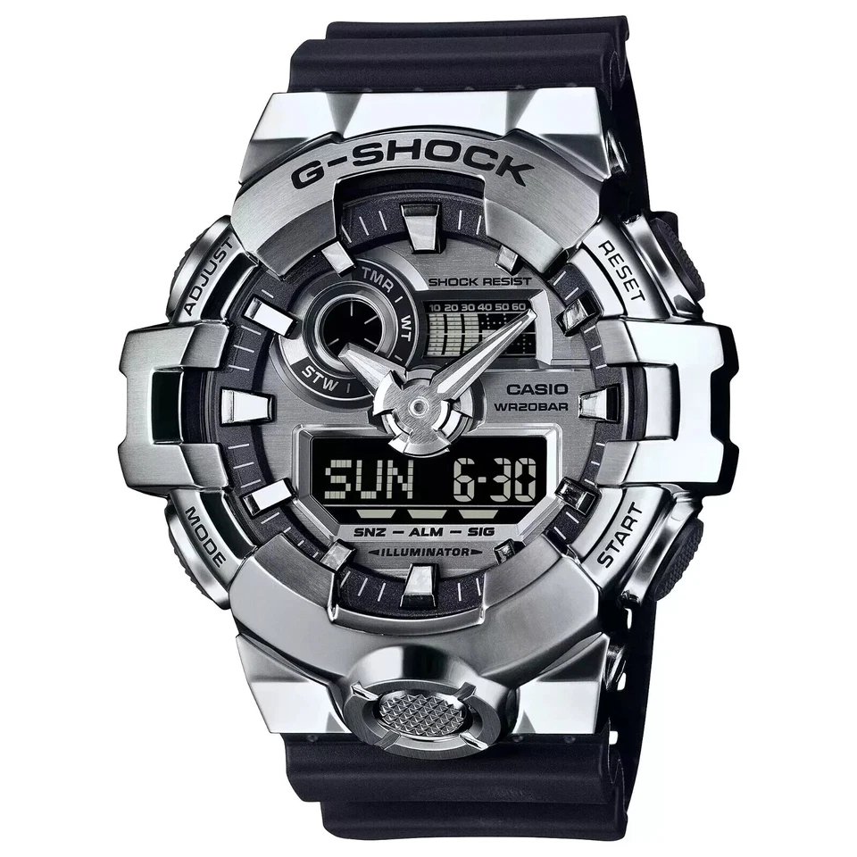 New Casio G Shock G-STEEL Analog-Digital Silver Metallic Watch GM700-1A - Image 1 of 1