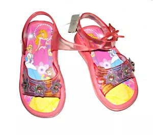 DISNEY STORE PRINCESS ~ SANDALIAS IMPERMEABLES BRILLANTES~ NIÑAS TALLA 7/8 - Imagen 1 de 3