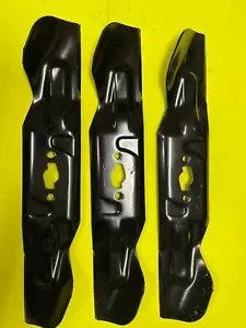 Set/3 OEM S-shaped hole 54" blades for Cub Cadet/Troy-Bilt/Craftsman 742P05086 - Picture 1 of 3