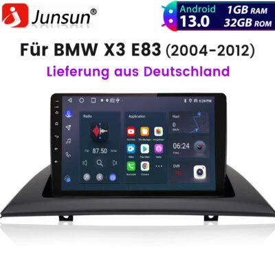 Für BMW X3 E83 2004-2012 Android 13 GPS Navi Autoradio WIFI BT RDS SWC DAB+ 32GB - Bild 1 von 4