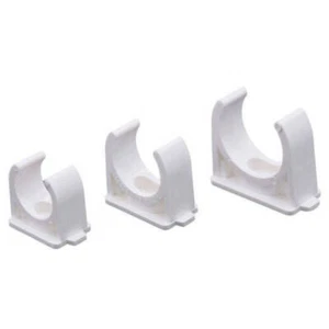 1-100x Klemmschelle Rohrschelle Schelle Weiß 16mm 20mm 25mm 50mm Clippschelle - Bild 1 von 7