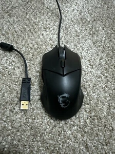 MSI Clutch GM08 4200 DPI Optical Wired Gaming Mouse with Red LED - Picture 1 of 2