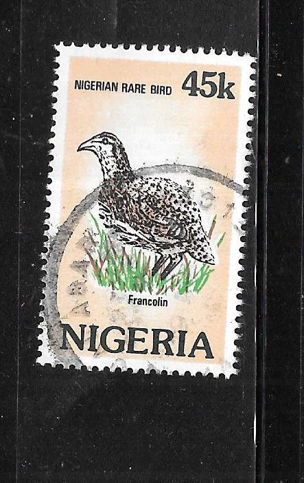 NIGERIA SC#465 1984 45k aves raras usado postal sello único conmemorativo antiguo Foto 1 de 1
