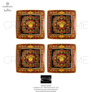 Versace Rosenthal - Medusa Rosso - 4 Coppetta quadrata piana cm 12- inch 4.72 - Imagen 1 de 7