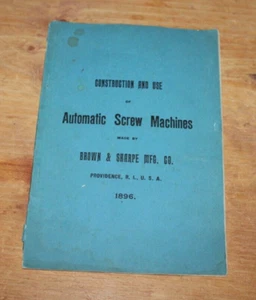1896 Bau und Verwendung von automatischen Schraubenmaschinen braun & scharf Handbuch - Bild 1 von 1