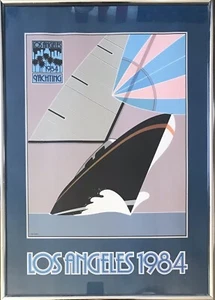 Jay Collins Framed Los Angeles Yachting 1984 Poster Original Boat Sport US - Picture 1 of 4