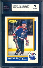 1986-87 OPC O PEE CHEE HOCKY #3 Wayne Gretzky Graded KSA 9 MINT Edmonton Oilers