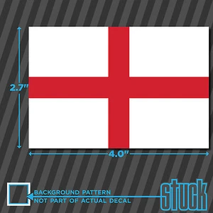England Flag -4"x 2.7"- vinyl decal sticker self adhesive country English GBR GB - Picture 1 of 1