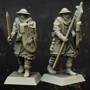 Caballero medieval con lanza y espada, Wargaming RPG guerrero medieval miniatura - Imagen 1 de 4