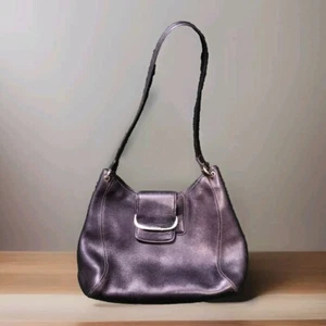 Cole Haan Black Leather Purse Handbag With Magnetic Close Adjustable  - Picture 1 of 9