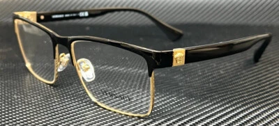 VERSACE VE1285 1443 Black Gold Men's 56 mm Eyeglasses - Image 1 of 4