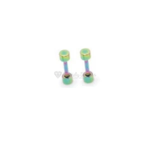 3MM Small Round Stainless Steel Black Silver Ear Plugs Men Women Stud Earrings - Picture 1 of 49