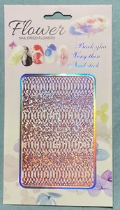 Nagelaufkleber Kunstaufkleber Zum Selbermachen Design 3D wasserdicht rosa Gitter B066 - Bild 1 von 4