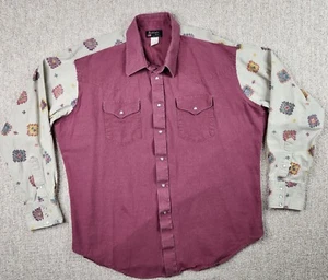 Ruddock Bros Vintage Herren 18-36 klassisch aztekisch hergestellt in den USA L/S klassisch Perlen Druckknopf Hemd - Bild 1 von 16
