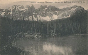PC64695 Südtirol. Dolomiten. Karersee 1534 m. mit Latemar Gruppe 1846 m. Lorenz - Bild 1 von 2
