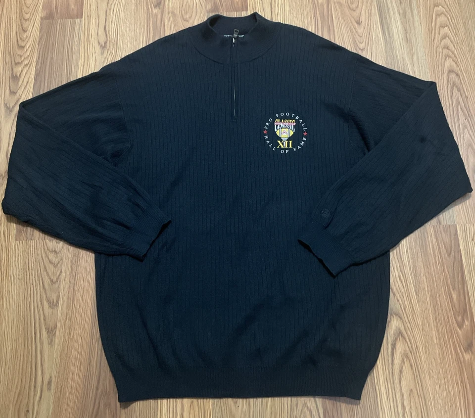 Pro Football Hall Of Fame Sweater Mens XXL 2012 Enshrinee Golf Classic 1/4 Zip - Image 1 of 4