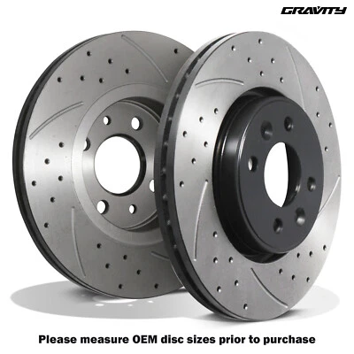 DISCOS DE FRENO DELANTEROS PERFORADOS RANURADOS 280MM PARA RENAULT MEGANE MK2 1.6 1.9 2.0 02-10 - Imagen 1 de 4