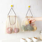  2 Pcs Shower Storage Bin Hanging Fruit Net Drawstring Vegetable Bags