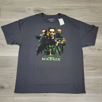 Matrix Graphic T-Shirt Men's XL Charcoal Short Sleeve New - Image 1 of 4