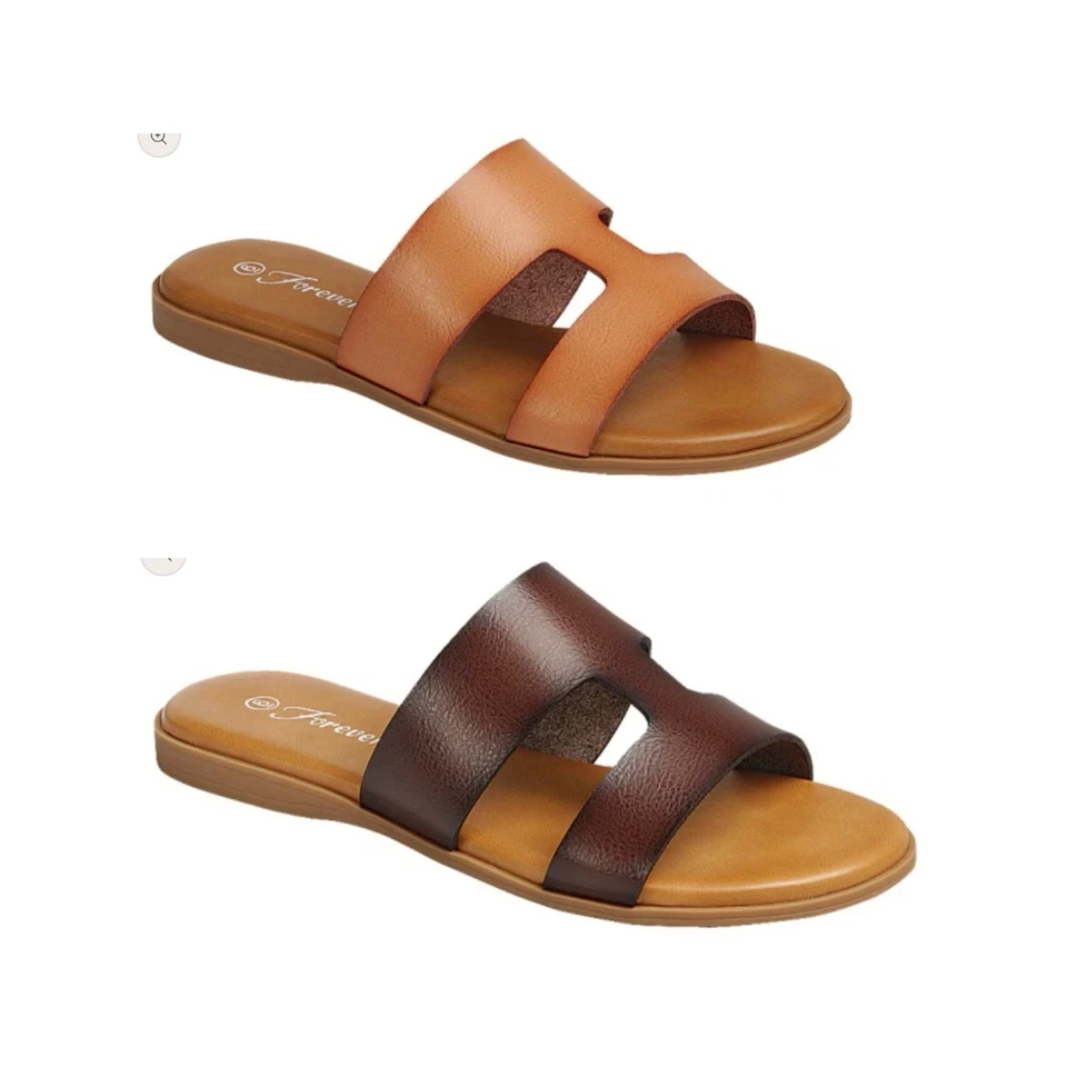 New Women Flat Open Toe Slip On Slide Summer  Gladiator Sandals Size 5-10 - Image 1 of 1