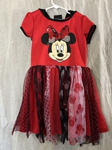 Minnie Mouse Dress With Hood And Ears Size M 7-8 - Picture 1 of 4