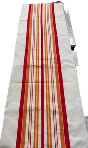 Pottery Barn Red Orange Yellow stripe Table Runner extra long 18x 90” Beach - Picture 1 of 4