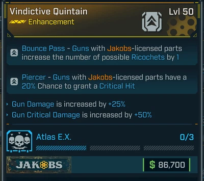 Borderlands 4 ⭐ALL 25⭐ VINDICTIVE ENHANCEMENT⭐GUN DAMAGE, GUN CRIT DMG⭐
