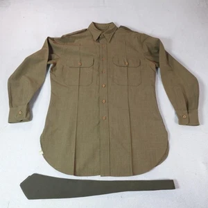 Camicia vintage seconda guerra mondiale uomo grande lana militare combattimento esercito generale quartier generale assemblaggio top - Foto 1 di 12