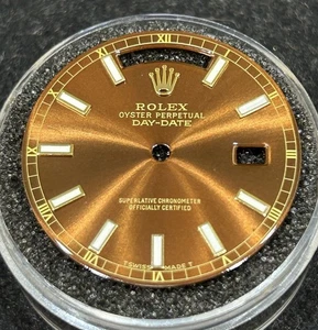 Rolex Quickset President esfera Lume chocolate personalizada para modelos 18038-118238 - Imagen 1 de 4