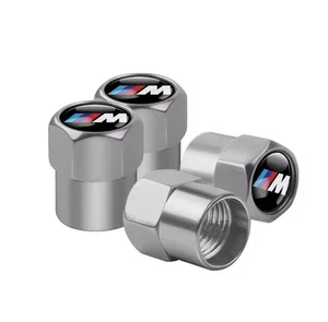 4pcs Ventilkappen Reifen für BMW M-Logo Aluminium - Silber - Picture 1 of 1