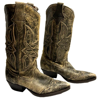 NINE West Women's Size 9.5 M Vintage Leather Cowboy Western Riding Boots Shoes - Image 1 of 4