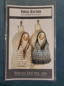 “Serged Satchel” #IJ826 Ruffled Purse Pattern By Indygo Junction 13” X 23” - Picture 1 of 2