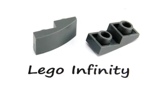 12 LEGO Dark Bluish Grey Plate Half Bow Inverted Slope 1 x 2 (24201) 12 Pieces - Picture 1 of 1
