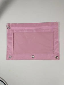 Federmäppchen mit Reißverschluss/3-Ring-Ordner/6er-Pack rosa, blau, schwarz, orange, lila, türkis - Bild 1 von 2