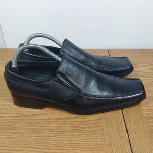 TODD BARNES Shoes black Leather shoes Slip-On Size UK 6.5 Smart Formal Used - Picture 1 of 12