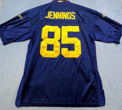 Camiseta deportiva Reebok Onfield Green Bay Packer Greg Jennings para hombre 52 azul retroceso Foto 1 de 4