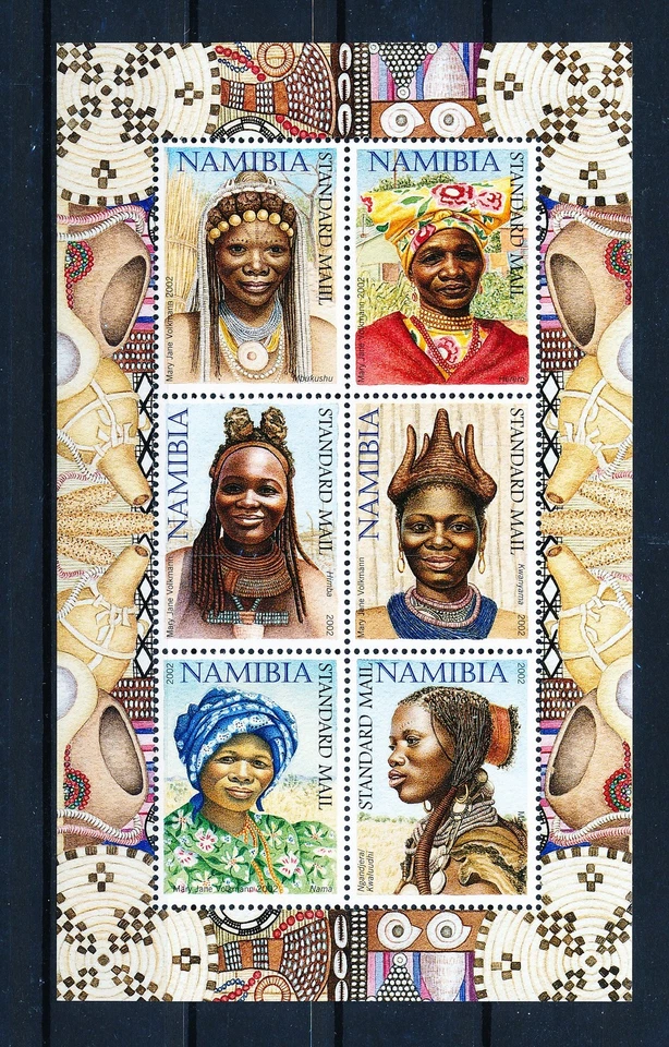 LS64376 Namibia 2002 traditional headdresses good sheet MNH - Image 1 of 1