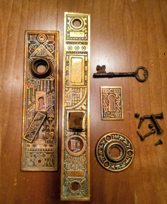 Antique PF Corbin Eastlake Mortise Lock And Plate - Image 1 of 4